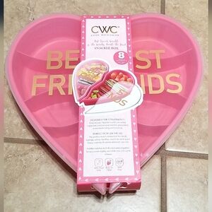 Target CWC Best Friends PINK Valentine Heart Snackle Box Storage Container